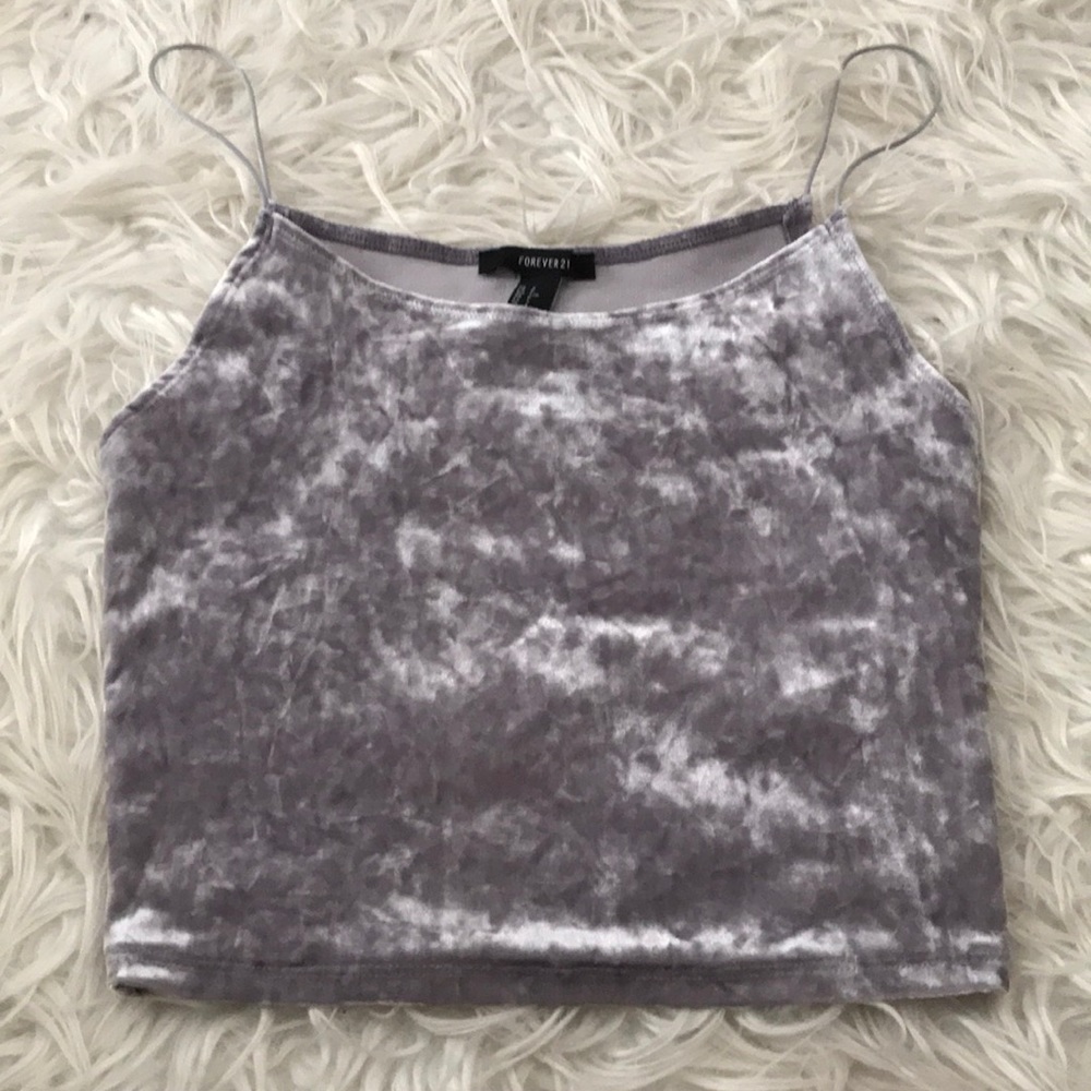 Crushed Purple Velvet Camisole